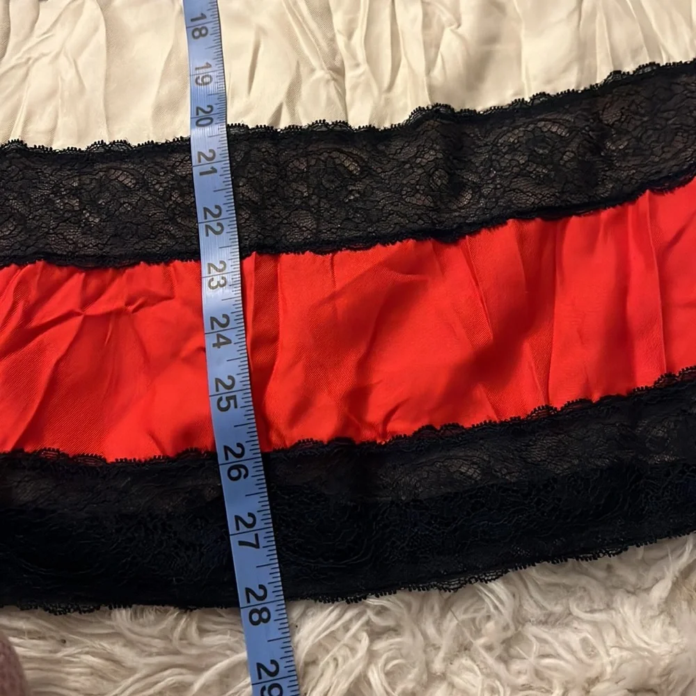GUCCI Lace-paneled silk-twill skirt - Picture 6 of 12